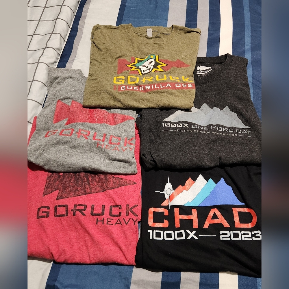 Lot of 5 Mens GORUCK Assorted TSHIRTS